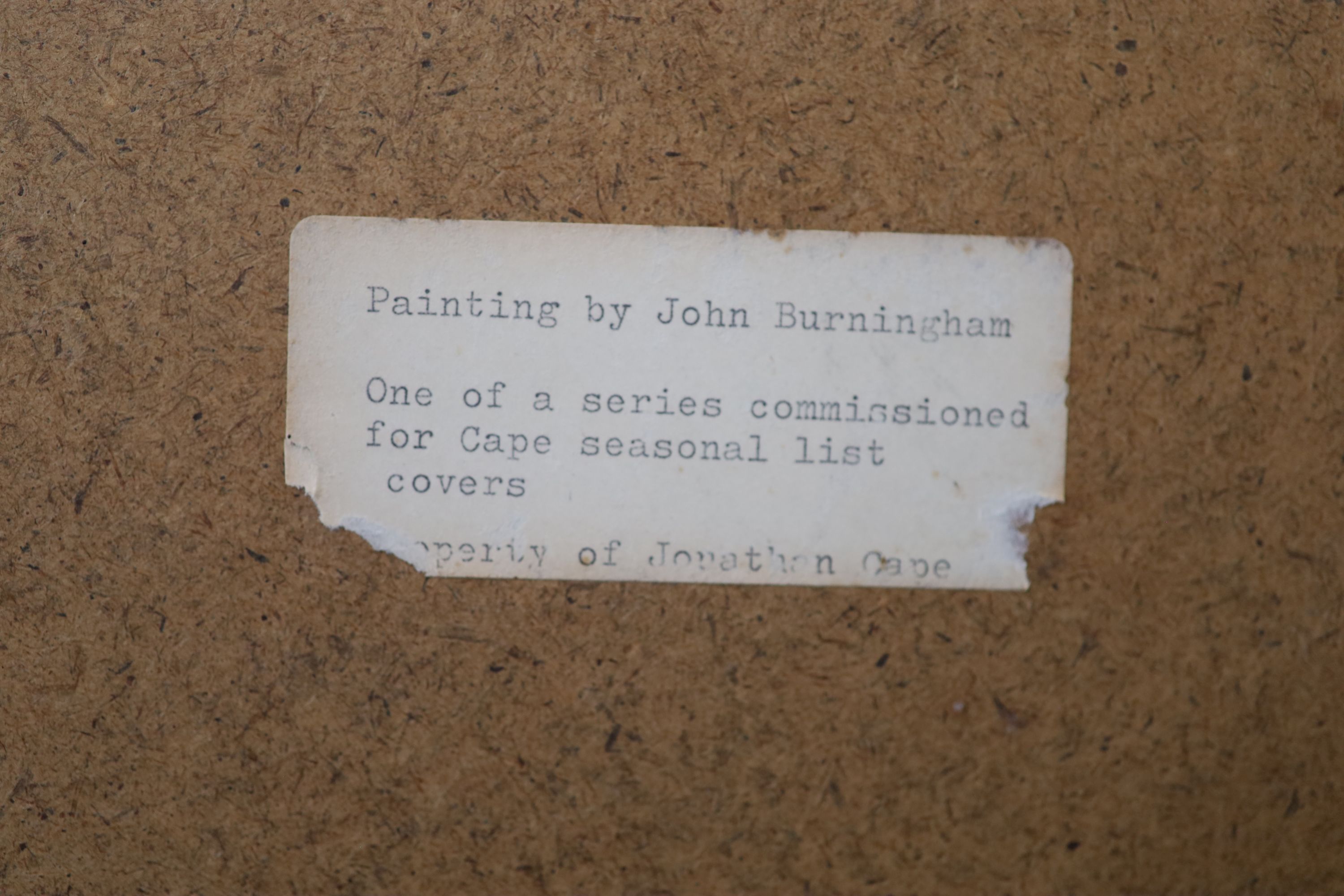 John Burningham (1936-2019), Hello Kev, We’re at 30 Bedford SQ, Coloured inks on paper, 26 x 36cm.